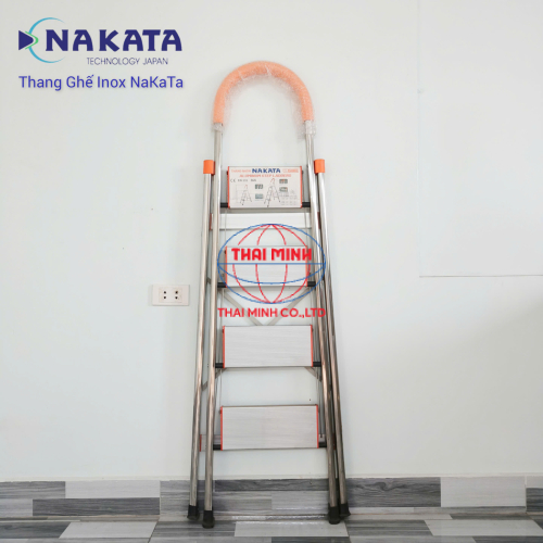 Thang Ghế Gia Đình Tay Vịn Inox Màu Cam Nakata VN104B