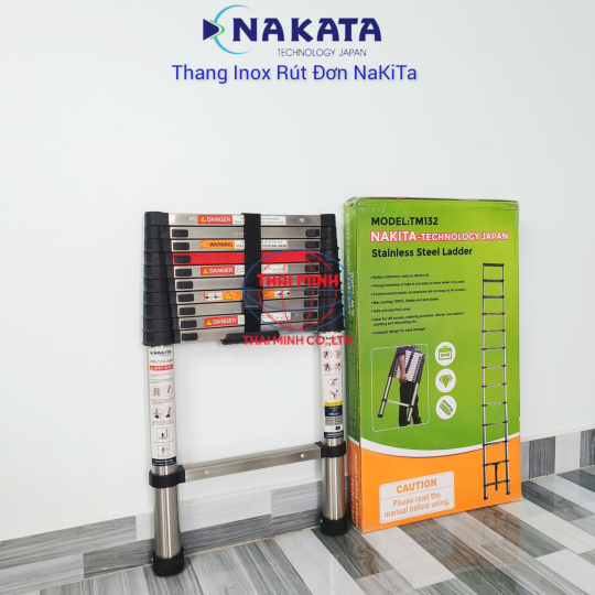 Thang Rút Đơn Inox Đai Đen Nakita TM132