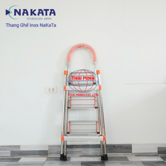 Thang Ghế Gia Đình Tay Vịn Inox Màu Cam Nakata VN103B