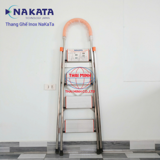 Thang Ghế Gia Đình Tay Vịn Inox Màu Cam Nakata VN104B
