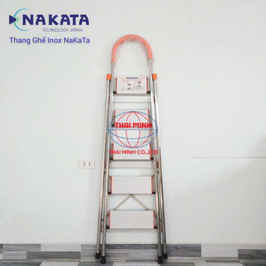 Thang Ghế Gia Đình Tay Vịn Inox Màu Cam Nakata VN105B