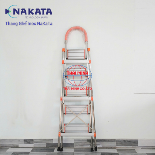 Thang Ghế Gia Đình Tay Vịn Inox Màu Cam Nakata VN105B