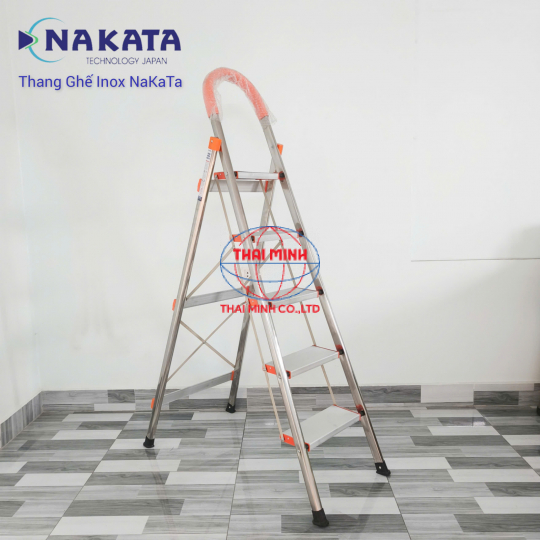 Thang Ghế Gia Đình Tay Vịn Inox Màu Cam Nakata VN105B