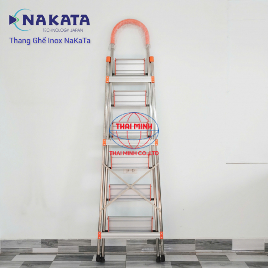 Thang Ghế Gia Đình Tay Vịn Inox Màu Cam Nakata VN106B